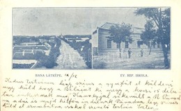 T2/T3 1901 Bana, Látkép, Református Iskola, Kerékpár (EK) - Zonder Classificatie