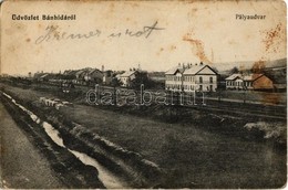 T2/T3 1914 Bánhida (Tatabánya), Pályaudvar, Vasútállomás, Vagonok. Kiadja Kálmán Hugó  (fl) - Zonder Classificatie