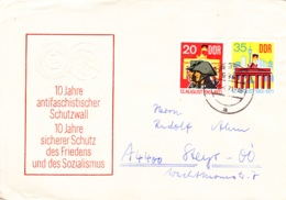 1971, DDR, "10 Jahre Antifaschistischer Schutzwall" (Berliner Mauer), Kompletter Satz, FDC, Echt Gelaufen - 1971-1980