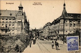 T2 Budapest II. Margit Körút, Háttérben A Rózsadomb, Villamosok, Margit Park Kávéház. Taussig A. TCV Card - Zonder Classificatie