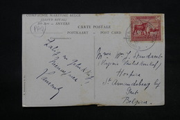 CONGO BELGE - Oblitération Maritime Sur Carte Postale Pour La Belgique - L 28336 - Cartas & Documentos