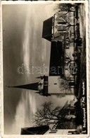 T2/T3 Bánffyhunyad, Huedin; Református Templom Télen, Piaci árusok / Calvinist Church In Winter, Market Vendors - Unclassified