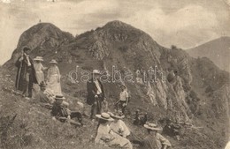 T3 Brassó, Kronstadt, Brasov; Suler-hegy Kirándulókkal / Schullerspitze / Postovarul Munte / Mountain With Hikers (EB) - Unclassified