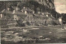 T2/T3 1917 Herkulesfürdő, Baile Herculane; Sós Fürdő, Cserna Folyó Részlete / Salt Spa, Bathing House, Cerna Riverside ( - Non Classificati