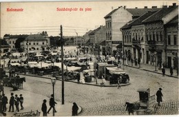T2/T3 1911 Kolozsvár, Cluj; Széchenyi Tér és Piac, Lakatos Műhely, Burgya Adolf, Csoma J., Kirkósa Gyula üzlete. Kiadja  - Zonder Classificatie