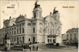 T2 1910 Kolozsvár, Cluj; Nemzeti Színház, Hirdetőoszlop. Sámuel S. Sándor üzlete / Theatre, Advertising Column - Zonder Classificatie