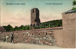 T2 1907 Kovászi, Kovaszinc, Covasint; Csonka Torony, Szőlőskert. Wittenberg Mór / Church's Tower Ruins, Vineyard - Zonder Classificatie
