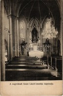 * T2/T3 Nagyvárad, Oradea; Szent László Menház Kápolnája, Belső, Oltár / Chapel Interior, Altar (EK) - Unclassified