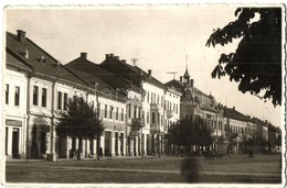 T2/T3 1940 Naszód, Nasaud; Fő Utca, Wunsch, Steinberger üzlete / Main Street, Shops. Photo (EK) - Zonder Classificatie