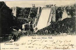 T2/T3 1901 Oravicabánya, Oravita; Partie Vom Kleinen Teich / Kis Tó Környéke és Gát. Kiadja C. Kehrer / Lake, Dam (EK) - Unclassified