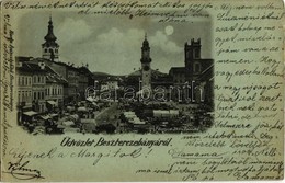 T2/T3 1899 Besztercebánya, Banská Bystrica; Piac árusokkal A Fő Téren / Market With Vendors On The Main Square  (EK) - Zonder Classificatie