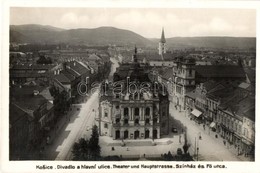 ** T1 Kassa, Kosice; Színház, Fő Utca / Main Street With Theatre - Zonder Classificatie