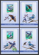 Guinea. 2019 Swallows. (0117b)  OFFICIAL ISSUE - Zwaluwen