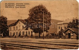 * T4 Pelsőc, Plesivec; Nádrazna Stanica / Bahnstation, Bahnhof / Vasútállomás / Railway Station (EM) - Zonder Classificatie