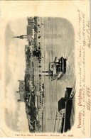 T4 1899 Pozsony, Pressburg, Bratislava; Vár, Ingahajó. Carl Otto Hayd Kunstanstalt Nr. 6328. / Castle, Shuttle Boat (vág - Zonder Classificatie