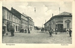 T2/T3 Beregszász, Berehove; Árpád Utca, Gyógyszertár, üzletek / Street View, Pharmacy, Shops (EK) - Zonder Classificatie