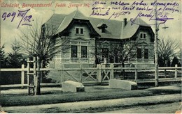T2/T3 1909 Beregszász, Berehove; Fedák Zsazsa Lak. W. L. Bp. 6049. / Villa (EK) - Ohne Zuordnung