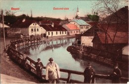T2 1907 Ungvár, Uzshorod, Uzhorod; Csatorna Utca, Templom. Kiadja Gellis Miksa 42. Sz. / Street View, Canal, Church (EK) - Non Classificati