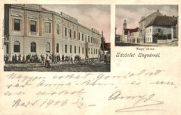 T2/T3 1906 Ungvár, Uzshorod, Uzhorod; Nagy Utca, Pénzügyi Palota. Kiadja Steinfeld Dezső / Street View, Palace Of Financ - Unclassified