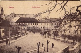 T2/T3 1915 Ungvár, Uzshorod, Uzhorod; Kishíd Utca, Népbank, Műmalom. W. L. (?) 412. / Street View, Bank, Mill (EK) - Zonder Classificatie