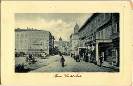 ** T2/T3 Fiume, Rijeka; Via Del Molo / Utcakép, Piaci árusok, Rakpart. W. L. Bp. 4011. / Street View, Market Vendors, Wh - Ohne Zuordnung