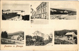 T2/T3 1909 Novi Vinodolski, Novi, Novoga; Lisanj Fürdő, Nyaralók, Fűrésztelep. Kiadja A. Zanic / Spa Hall, Bathing House - Non Classés