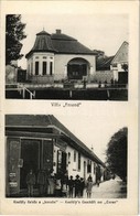 ** T2 Cservenka, Crvenka; Freund Villa, Knefély Lajos üzlete A Korzón / Villa, Shop (képeslapfüzetből / From Postcard Bo - Unclassified