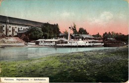 * T2/T3 1915 Pancsova, Pancevo; Hajóállomás, Népbank Közraktára, Gőzhajó / Port, Bank's Warehouse, Steamship (EK) - Zonder Classificatie