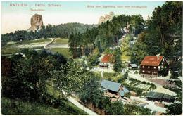Delcampe - RATHEN - Sächs. Schweiz - Talwächter - Blick Vom Basteiweg Nach Dem Amselgrund - Rathen
