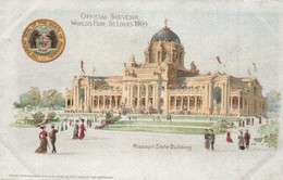 ** T2 1904 Saint Louis, St. Louis; World's Fair, Missouri State Building. Silver Postcard Litho - Ohne Zuordnung