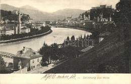 * T2 Salzburg Von Mülln, General View, River, Castle - Zonder Classificatie