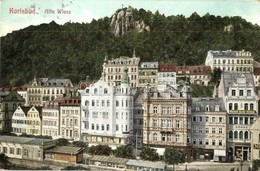 T2 1911 Karlovy Vary, Karlsbad; Alte Wiese, Wiener Bank Verein, Börse / Street View, Bank, Stock Exchange - Zonder Classificatie