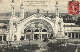 T2/T3 Bordeaux. Exposition Maritime 1907, Le Grand Palais / Maritime Exhibition, The Grand Palace. TCV Card (EK) - Unclassified