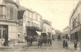 T2/T3 Villiers-sur-Marne, La Rue De Paris / Shop, Street, Horse Carriages (EK) - Zonder Classificatie