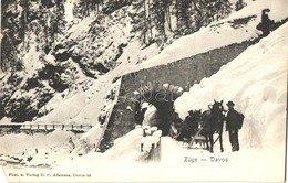 ** T2/T3 Davos, Züge / Horse Sleds In Winter (EK) - Non Classés