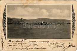 T2/T3 1915 Dobrepolje, General View With Church. Floral Frame (EK) - Unclassified