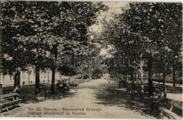 T2 Odessa, Boulevard De Nicolas / Nikolaevsky Boulevard - From Postcard Booklet - Unclassified