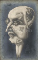 ** T1/T2 Un Bon Vivant / Erotic Optical Illusian Postcard With Nude Ladies - Unclassified