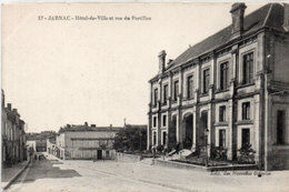 JARNAC - Hotel De Ville Et Rue Du Portillon - Cachet Militaire (Infanterie)   (113389) - Jarnac