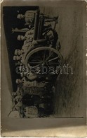 ** T2/T3 15 Cm-es ágyú Szállítás Közben Katonákkal / WWI Austro-Hungarian K.u.K. Military, 15 Cm Caliber Cannon With Sol - Non Classés