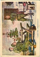 ** T4 Baka Karácsony / Hungarian Military Art Postcard, Christmas At The Barracks S: Juszkó (vágott / Cut) - Zonder Classificatie