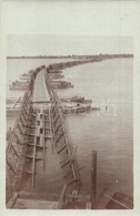 ** Osztrák-magyar Katonai Pontonhíd (hajóhíd) A Dunán / WWI Austro-Hungarian Military, Pontoon Bridge Over The Danube -  - Zonder Classificatie