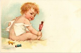 * T1/T2 Little Child With Toys. Wezel & Naumann Litho - Zonder Classificatie