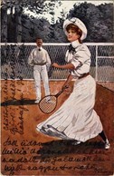 T2/T3 Tennis Players On The Tennis Court. Raphael Tuck & Sons 'Oilette' Serie 'Tennisspieler' No. 280 B. S: Hans Leiter  - Ohne Zuordnung