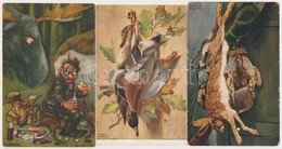 ** 5 Db RÉGI Vadász Képeslap / 50 Pre-1945 Hunting Postcards - Zonder Classificatie