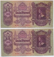 1930. 100P (4x) Sorszámkövetők T:II - Ohne Zuordnung