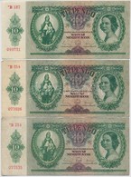 1936. 10P 'csillagos Sorozatszámmal' (3x) T:III Az Egyik Szép Papír
Adamo P9A - Zonder Classificatie