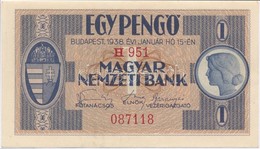 1938. 1P 'H951 087118' T:I 
Hungary 1938. 1 Pengő 'H951 087118' C:UNC 
Adamo P1 - Ohne Zuordnung