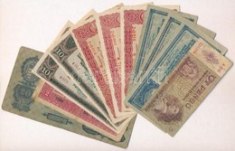 11db-os Vegyes Magyar Pengő és Korona Bankjegy Tétel, Közte 1930. 20P T:II,III,III- - Ohne Zuordnung