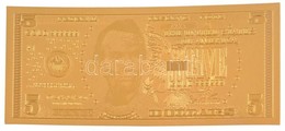 Amerikai Egyesült Államok 2006. 5$ 'Federal Reserve Note' Aranyozott Bankjegy Replika, Csak Előoldali Nyomat T:I
USA 200 - Non Classificati